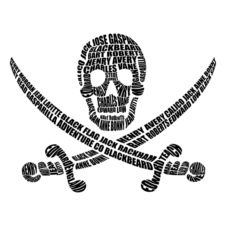 From Blackbeard to Gasparilla, some of the most infamous pirates to ever sail the seas are found in this design.